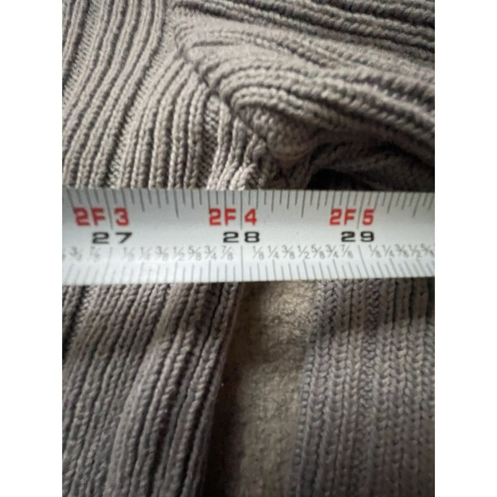 VTG Pure Playaz Mens Gray Y2K Hip Hop Spellout Cable Knit Turtleneck Sweater L - Picture 9 of 9
